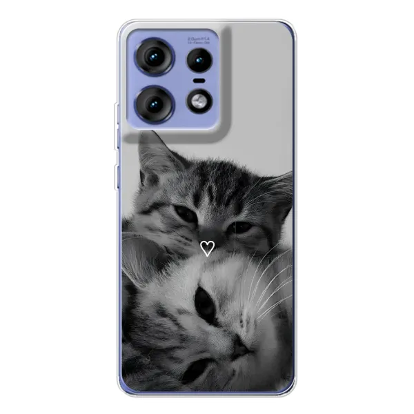 Чохол з принтом «Пара котів» для Motorola Edge 50 Pro Чохол з принтом «Пара котів» для Motorola Edge 50 Pro