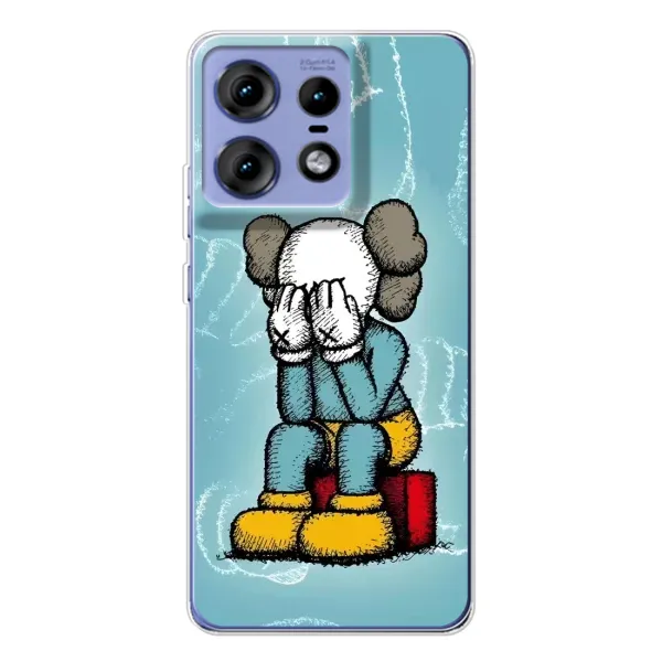 Чехол с принтом «Плач Bearbrick» для Motorola Edge 50 Pro