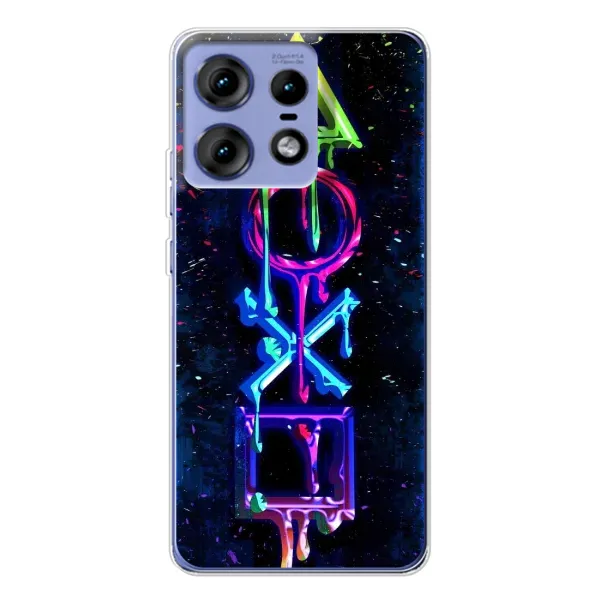 Чехол с принтом «Pleystation лого» для Motorola Edge 50 Pro