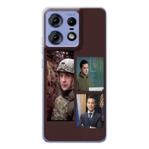 Чохол для Motorola Edge 50 Pro (AlphaPrint - с принтом Зеленського) (Президент)