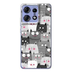 Чохли з Котиками для Motorola Edge 50 Pro (VPrint) (Мальовані котики)