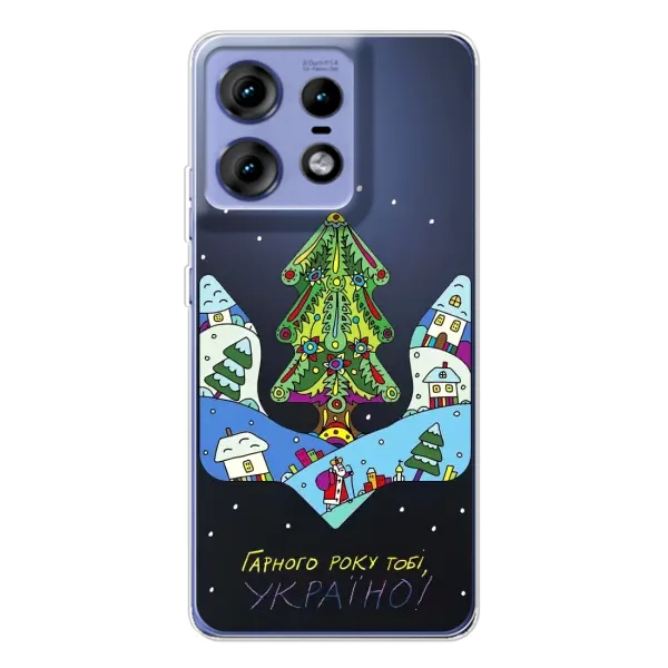 Чехол с принтом «Рождественский герб» для Motorola Edge 50 Pro Чехол с принтом «Рождественский герб» для Motorola Edge 50 Pro