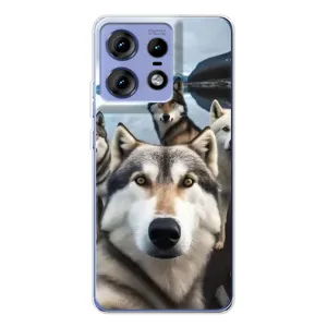 Чохол з Хаскі Motorola Edge 50 Pro - (AlphaPrint) (Селфі Хаскі)
