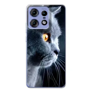 Чохли з Котиками для Motorola Edge 50 Pro (VPrint) (Сірий Кіт)