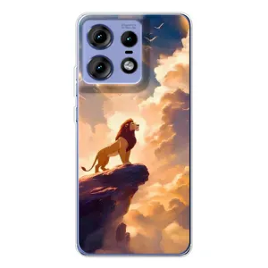 Чохол з принтом «Сімба на скелі» для Motorola Edge 50 Pro