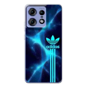 Чохли Адидас для Motorola Edge 50 Pro (AlphaPrint) (Синій Адідас)