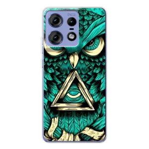 Чохол з пташками на Motorola Edge 50 Pro (VPrint) (Сова з оком)