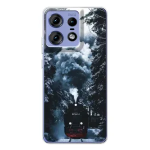 Новогодние, Праздничные Чехлы для Motorola Edge 50 Pro - 2024 год (Зимний поезд)