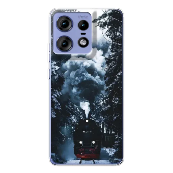 Чехол с принтом «Зимний поезд» для Motorola Edge 50 Pro