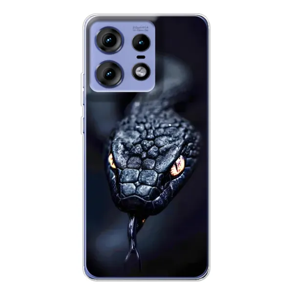 Чохол з принтом «Чорна змія» для Motorola Edge 50 Pro Чохол з принтом «Чорна змія» для Motorola Edge 50 Pro