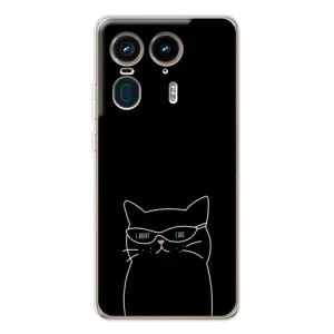 Чохол з малюнком кіт на Motorola Edge 50 Ultra (Байдужий кіт)