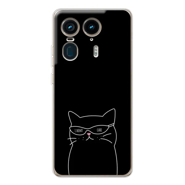 Чехол с принтом «Равнодушный кот» для Motorola Edge 50 Ultra Чехол с принтом «Равнодушный кот» для Motorola Edge 50 Ultra