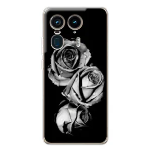 Чехол с принтом «Черная роза» для Motorola Edge 50 Ultra