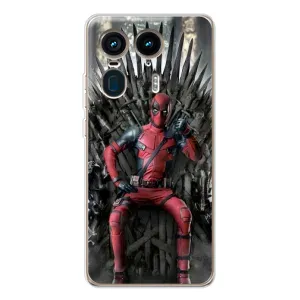 Чехол с принтом «Дэдпул на троне» для Motorola Edge 50 Ultra