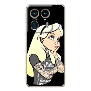 Чехол с печатью для Motorola Edge 50 Ultra - (Мода) (AlphaPrint) (Девочка в тату)