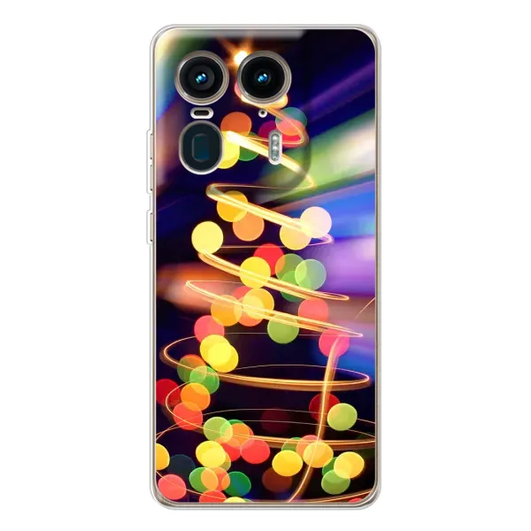 Чехол с принтом «Елка с гирлянд» для Motorola Edge 50 Ultra Чехол с принтом «Елка с гирлянд» для Motorola Edge 50 Ultra