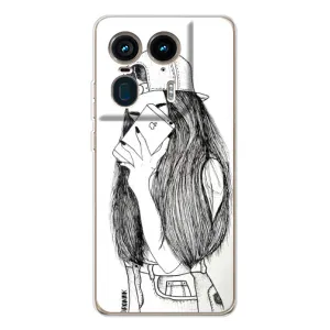 Чехол с печатью для Motorola Edge 50 Ultra - (Мода) (AlphaPrint) (Фото девочки)