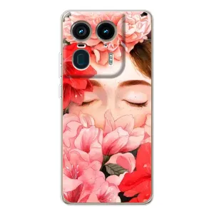 Чехлы (ART) Цветы на Motorola Edge 50 Ultra (VPrint) (Глаза в цветах)