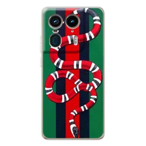 Чехлы ГУЧЧИ для Мото Ейдж 50 Ультра (AlphaPrint) (Gucci змия)
