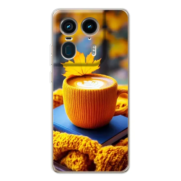 Чехол с принтом «Кофе на желтом пледе» для Motorola Edge 50 Ultra Чехол с принтом «Кофе на желтом пледе» для Motorola Edge 50 Ultra