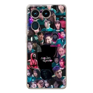 Чохол Гра в кальмара для Motorola Edge 50 Ultra (Колаж Гра кальмара)