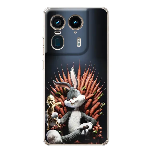 Чохол з принтом «Король Кролик» для Motorola Edge 50 Ultra