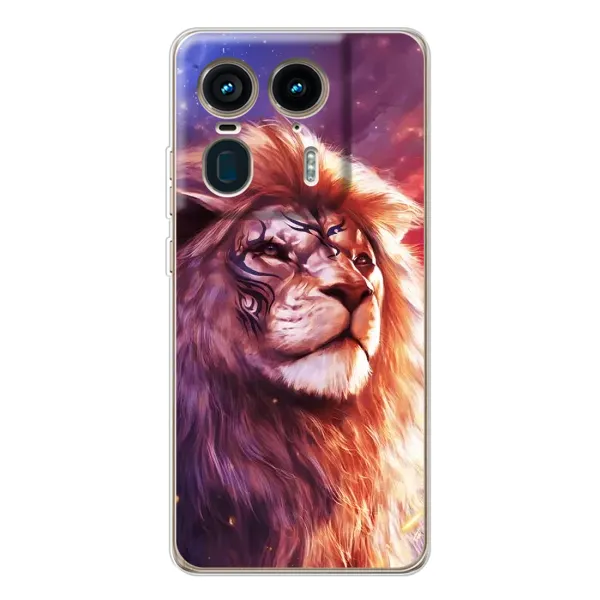 Чехол с принтом «Красочный Лев» для Motorola Edge 50 Ultra