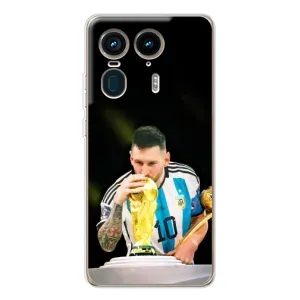 Чехлы для Motorola Edge 50 Ultra (Leo чемпион) (AlphaPrint) (Кубок Месси)