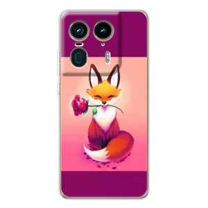 Чохли з картинкою Лисичка для Motorola Edge 50 Ultra (VPrint) (Лиса з трояндою)