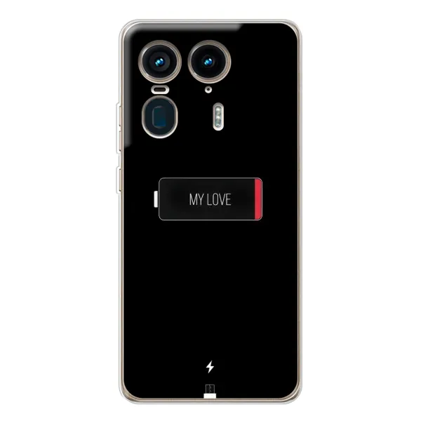 Чехол с принтом «Love battery» для Motorola Edge 50 Ultra Чехол с принтом «Love battery» для Motorola Edge 50 Ultra