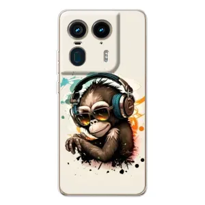 Чохол з Мавпами Motorola Edge 50 Ultra - (AlphaPrint) (Макака в навушниках)