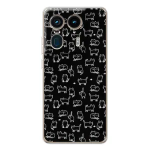 Чохол з принтом для Motorola Edge 50 Ultra (AlphaPrint) Модні коти (Маленькі котики)