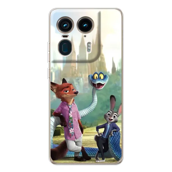 Чехол с принтом «Герои мультфильма Зверополис» для Motorola Edge 50 Ultra