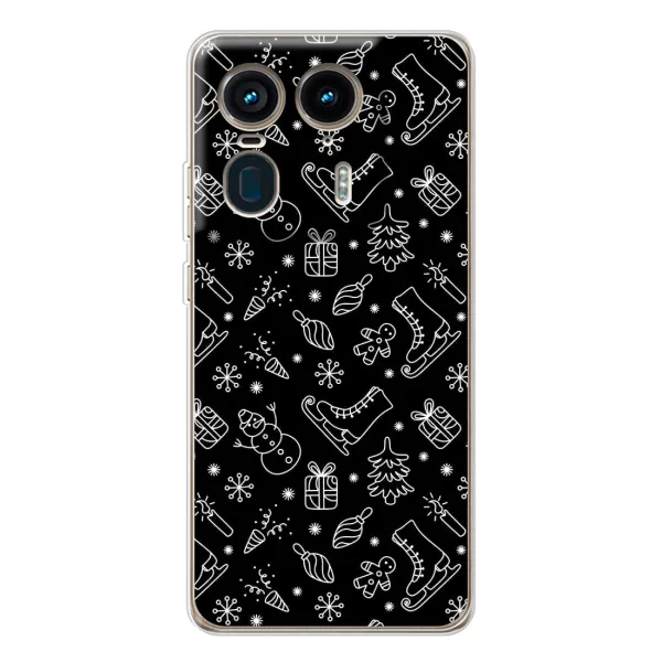 Чохол з принтом «Новорічний фон» для Motorola Edge 50 Ultra