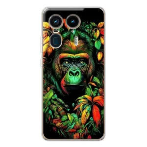 Чохол з Мавпами Motorola Edge 50 Ultra - (AlphaPrint) (Мавпа в квітах)