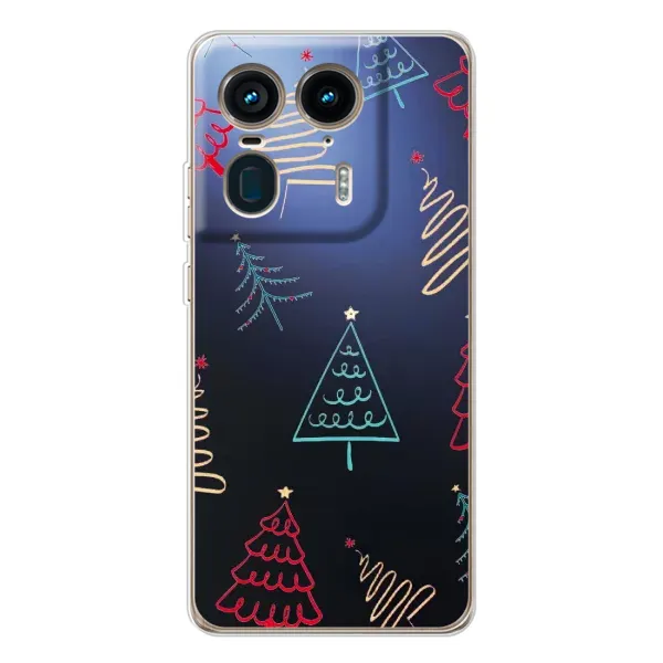 Чохол з принтом «Різдвяні ялинки» для Motorola Edge 50 Ultra