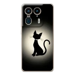 Чохол з принтом для Motorola Edge 50 Ultra (AlphaPrint) Модні коти (Силует котика)