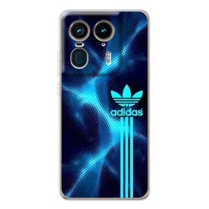 Чехлы Адидас для Motorola Edge 50 Ultra (AlphaPrint) (Синий Адидас)