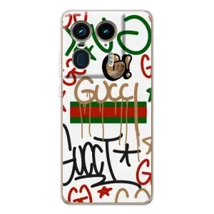 Бренднові Чохли для Motorola Edge 50 Ultra - (PREMIUMPrint) (Стиль GUUCI)