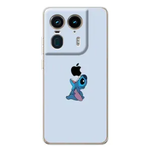 Чохол з принтом Стіч на Motorola Edge 50 Ultra (Stitch apple)