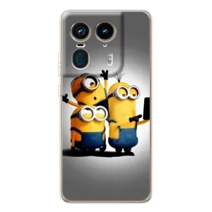Чехол с принтом «Три миньона» для Motorola Edge 50 Ultra
