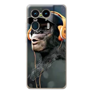 Чохол з Мавпами Motorola Edge 50 Ultra - (AlphaPrint) (В навушниках)