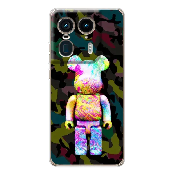Чехол с принтом «Яркий Bearbrick» для Motorola Edge 50 Ultra