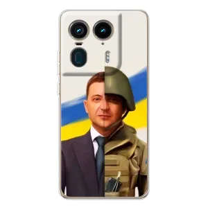 Чехол с принтом «Зеленский солдат» для Motorola Edge 50 Ultra