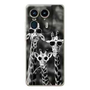 Чехол с принтом «Жирафы в очках» для Motorola Edge 50 Ultra