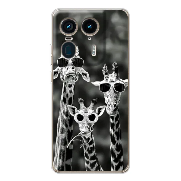 Чехол с принтом «Жирафы в очках» для Motorola Edge 50 Ultra Чехол с принтом «Жирафы в очках» для Motorola Edge 50 Ultra