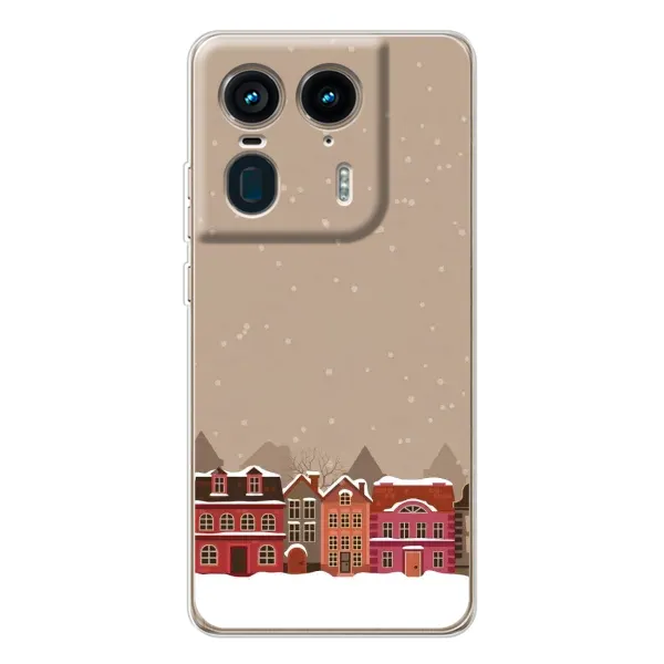 Чохол з принтом «Зимове місто» для Motorola Edge 50 Ultra