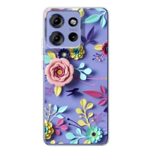 Чехлы с Цветами для Motorola Edge 50 (VPrint) (Цветочный дизайн)