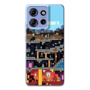 Чохол Майнкрафт на Motorola Edge 50 (AlphaPrint) Minecraft (фон Minecraft)