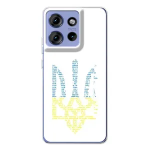 Чохли для Motorola Edge 50 Укр. Символіка (AlphaPrint) (Герб з букв)